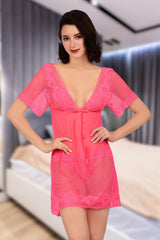 Bare Dezire Knee Length Night Suit with Panty for Women