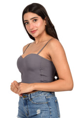 Bare Dezire Lightly Padded Polyamide Cami Top For Women