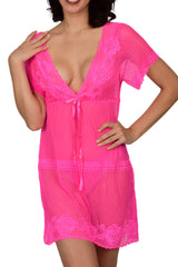 Bare Dezire Knee Length Night Suit with Panty for Women