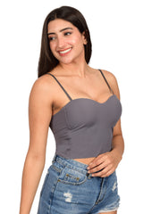 Bare Dezire Lightly Padded Polyamide Cami Top For Women