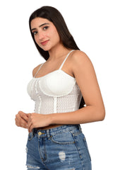 Bare Dezire Elastane Lightly Padded Tank Top for Women