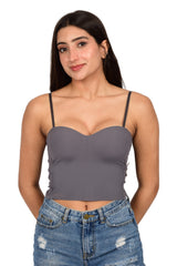 Bare Dezire Lightly Padded Polyamide Cami Top For Women