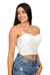 Bare Dezire Lightly Padded Polyamide Cami Top For Women