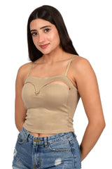 Bare Dezire Lightly Padded Slip On Cami Top for Women