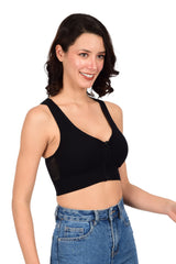 Bare Dezire High Impact Front Zip Cotton Padded Sports Bra for Women