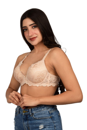 Bare Dezire Padded Demi Cup Coverage Pushup Bra for Women