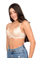 Bare Dezire Padded Demi Cup Coverage Pushup Bra for Women