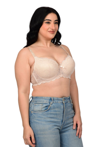 Bare Dezire Demi Cup Underwired Comfortable T-Shirt Padded Bra for Women