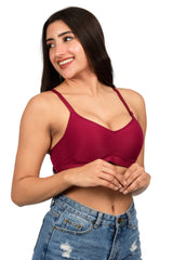 Bare Dezire Seamless Padded Wirefree T Shirt Bra for Women