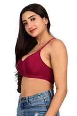 Bare Dezire Seamless Padded Wirefree T Shirt Bra for Women