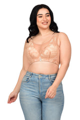 Bare Dezire Full Coverage Bralette Plus Size Padded Lace Bra for Women