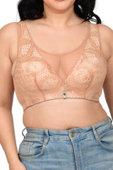 Bare Dezire Full Coverage Bralette Plus Size Padded Lace Bra for Women