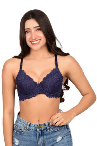 Bare Dezire Padded Demi Cup Coverage Pushup Bra for Women