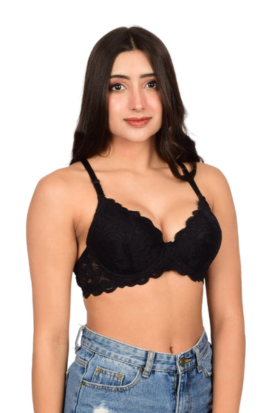 Bare Dezire Padded Demi Cup Coverage Pushup Bra for Women