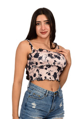 Bare Dezire Floral Print Lightly Padded Cami Top For Women