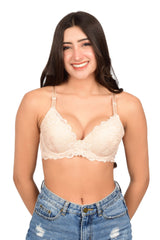 Bare Dezire Padded Demi Cup Coverage Pushup Bra for Women