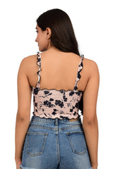 Bare Dezire Floral Print Lightly Padded Cami Top For Women