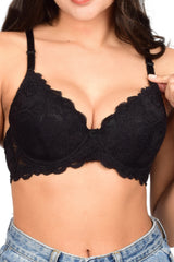 Bare Dezire Padded Demi Cup Coverage Pushup Bra for Women