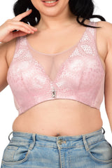 Bare Dezire Full Coverage Bralette Plus Size Padded Lace Bra for Women