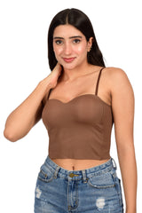 Bare Dezire Lightly Padded Polyamide Cami Top For Women