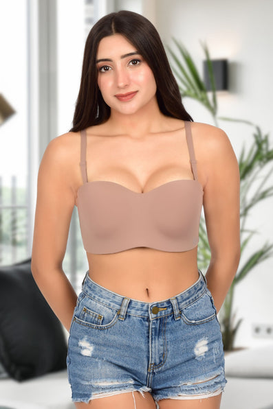 Bare Dezire Demi Cup Balconette Padded with Adjustable Straps Bra for Women