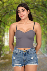 Bare Dezire Lightly Padded Polyamide Cami Top For Women