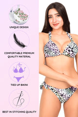 Bare Dezire Animal Printed Two Piece Bikini Swimsuit Set For Women