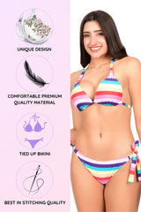 Bare Dezire Multi Colour Printed Swimwear Bikini Set for Women