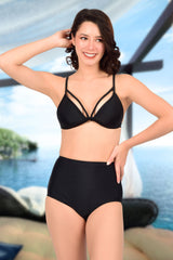 Bare Dezire Lightly Padded Two Piece High Waisted Bikini Swimsuit Set for women