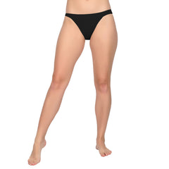 Bare Dezire Women's Seamless High-Cut Bikini Type Comfortable Panty for Daily Use, Black