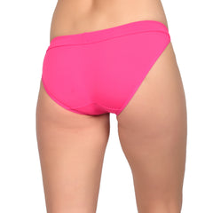 Bare Dezire Women's Seamless High-Cut Bikini Type Comfortable Panty for Daily Use, Light Pink