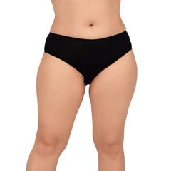 Bare Dezire Women's Bikini Type Comfortable Panty with High Cut and Seamless Desing Black