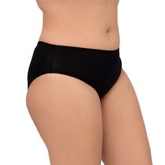 Bare Dezire Women's Bikini Type Comfortable Panty with High Cut and Seamless Desing Black