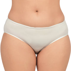 Bare Dezire Women's Bikini Type Comfortable Panty with High Cut and Seamless Desing Off White