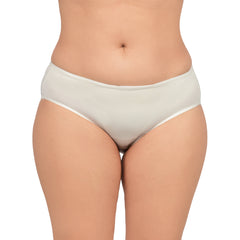 Bare Dezire Women's Bikini Type Comfortable Panty with High Cut and Seamless Desing Off White