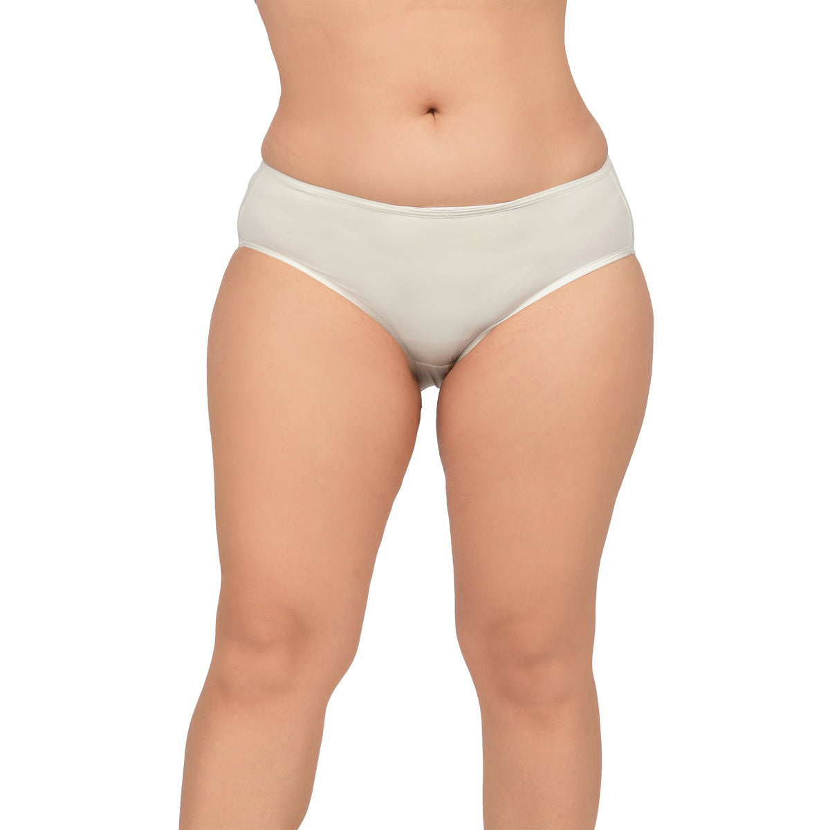 Bare Dezire Women's Bikini Type Comfortable Panty with High Cut and Seamless Desing White