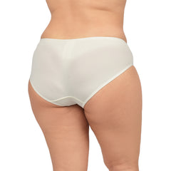 Bare Dezire Women's Bikini Type Comfortable Panty with High Cut and Seamless Desing Off White