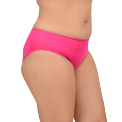 Bare Dezire Women's Bikini Type Comfortable Panty with High Cut and Seamless Desing Pink