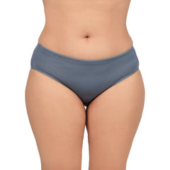 Bare Dezire Women's Bikini Type Comfortable Panty with High Cut and Seamless Desing Grey