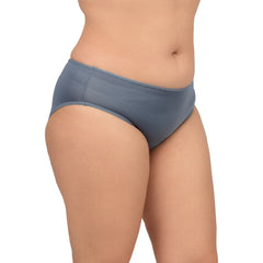 Bare Dezire Women's Bikini Type Comfortable Panty with High Cut and Seamless Desing Grey