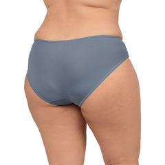 Bare Dezire Women's Bikini Type Comfortable Panty with High Cut and Seamless Desing Grey