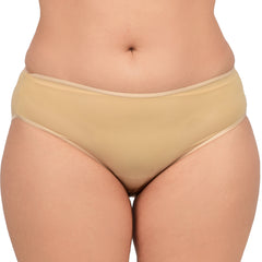 Bare Dezire Women's Bikini Type Comfortable Panty with High Cut and Seamless Desing Cream