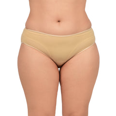 Bare Dezire Women's Bikini Type Comfortable Panty with High Cut and Seamless Desing Cream