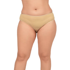 Bare Dezire Women's Bikini Type Comfortable Panty with High Cut and Seamless Desing Cream