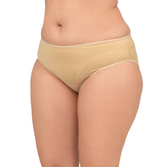 Bare Dezire Women's Bikini Type Comfortable Panty with High Cut and Seamless Desing Cream