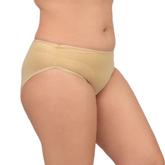 Bare Dezire Women's Bikini Type Comfortable Panty with High Cut and Seamless Desing Cream