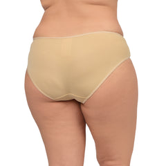 Bare Dezire Women's Bikini Type Comfortable Panty with High Cut and Seamless Desing Beige