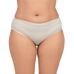 Bare Dezire Women's Bikini Type Comfortable Panty with High Cut and Seamless Desing Off White