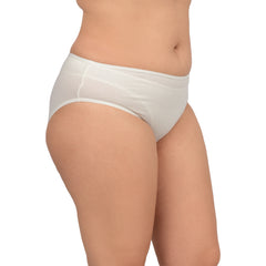 Bare Dezire Women's Bikini Type Comfortable Panty with High Cut and Seamless Desing White