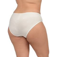 Bare Dezire Women's Bikini Type Comfortable Panty with High Cut and Seamless Desing White